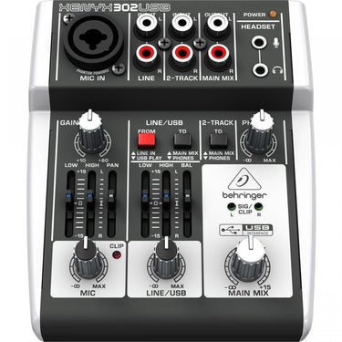 Mezcladora Behringer C/interfase, Xenyx302usb
